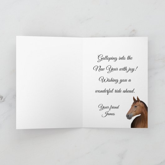 Brown horse kaart (Binnen)