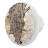 BROWN HORSE KERAMISCHE KNOP (Rechts)