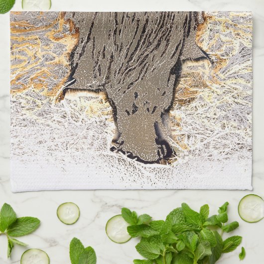 BROWN HORSE THEEDOEK (Gevouwen)