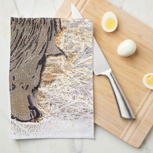 BROWN HORSE THEEDOEK (Quarter Fold)