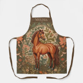 Brown Horse William Morris Inspired Personalized  Schort (Voorkant)