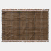 Brown Houndstooth Glen Check Pattern Deken (Voorkant)