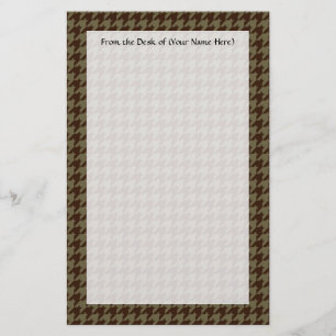 Brown Houndstooth Handsome Gentlemen's Pattern Briefpapier