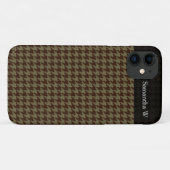 Brown Houndstooth Handsome Gentlemen's Pattern Case-Mate iPhone Case (Achterkant (horizontaal))