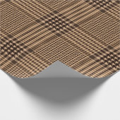 Brown Houndstooth Scottish Check Pset Pattern Cadeaupapier (Hoek)