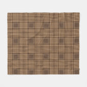 Brown Houndstooth Scottish Check Pset Pattern Fleece Deken (Voorkant (Horizontaal))