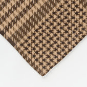 Brown Houndstooth Scottish Check Pset Pattern Fleece Deken (Hoek)