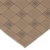 Brown Houndstooth Scottish Check Pset Pattern Korte Tafelloper (Hoek)