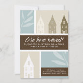 Brown Houses Silhouette Bewegende Aankondiging (Voorkant)