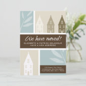 Brown Houses Silhouette Bewegende Aankondiging (Staand voorkant)