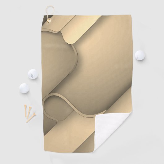 Brown Hues Modern Art Golfhanddoek (Insitu)