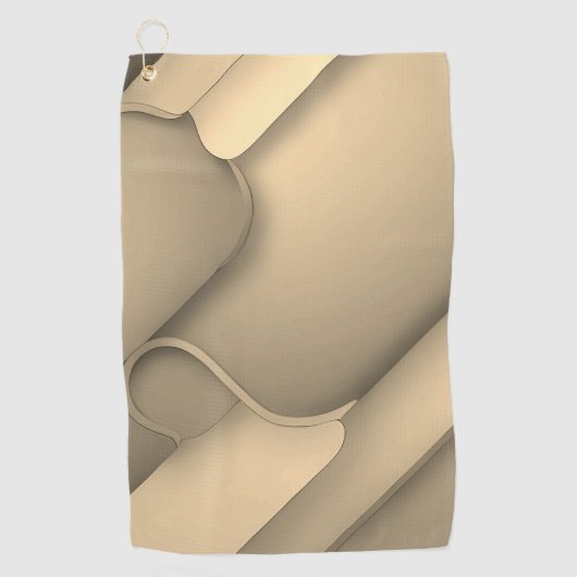 Brown Hues Modern Art Golfhanddoek (Voorkant)