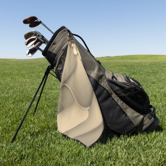 Brown Hues Modern Art Golfhanddoek (Groen)