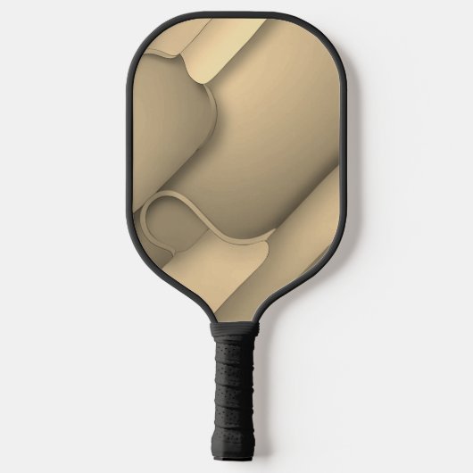 Brown Hues Modern Art Pickleball Paddle (Achterkant)