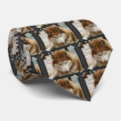 Brown Husky Mannen Necktie Stropdas (Opgerold)
