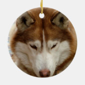 Brown Husky Ornament (Achterkant)