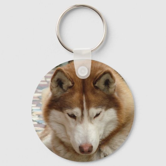 Brown Husky Sleutelhanger (Voorkant)