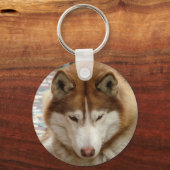 Brown Husky Sleutelhanger (Voorkant)