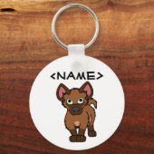 Brown Hyena Cub Sleutelhanger (Voorkant)
