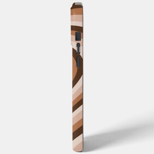 Brown Hypnotic Heart Love Pattern Case-Mate iPhone Case (Achterkant / Links)