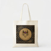 Brown I Love Shopping Dragon Head & Scales Tote Bag (Voorkant)
