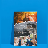 Brown Illustative Happy Wedding Thank You Card Bedankkaart