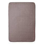 Brown Ivory Polka Dot Retro Bathroom Decor Badmat (Voorkant Verticaal)