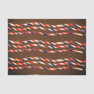 BROWN JAPANESE WOODBLOCK PATTERN WEEFSELPAPIER TISSUEPAPIER