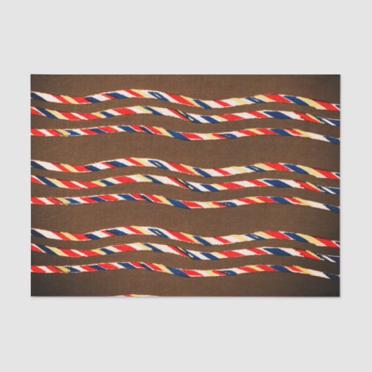 BROWN JAPANESE WOODBLOCK PATTERN WEEFSELPAPIER TISSUEPAPIER (Voorkant)