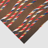 BROWN JAPANESE WOODBLOCK PATTERN WEEFSELPAPIER TISSUEPAPIER (Detail)