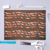 BROWN JAPANESE WOODBLOCK PATTERN WEEFSELPAPIER TISSUEPAPIER (Craft)