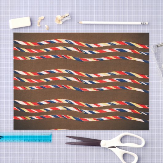 BROWN JAPANESE WOODBLOCK PATTERN WEEFSELPAPIER TISSUEPAPIER (Craft)