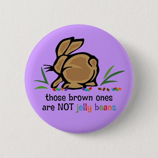 Brown Jelly Beans Ronde Button 5,7 Cm (Voorkant)