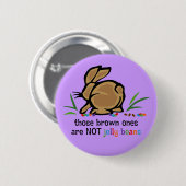 Brown Jelly Beans Ronde Button 5,7 Cm (Voorkant /achterkant)