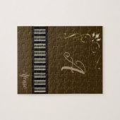 Brown Jigzaag Puzzle Daisy Legpuzzel (Horizontaal)