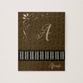 Brown Jigzaag Puzzle Daisy Legpuzzel (Verticaal)