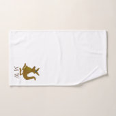 Brown Kangaroo Design Monogrammed Bad Handdoek (Handdoek)
