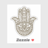 Brown Khamsa Hand Succes Sticker (Vel)
