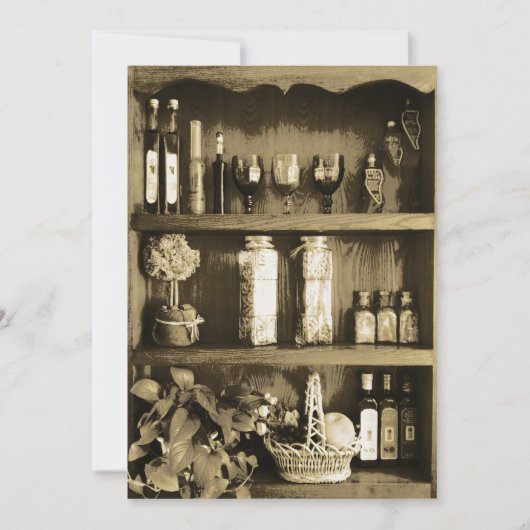 Brown Kitchen Closet Bridal Shower Kaart (Voorkant)