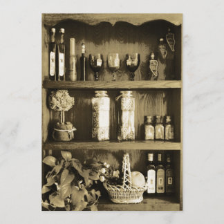 Brown Kitchen Closet Bridal Shower Kaart