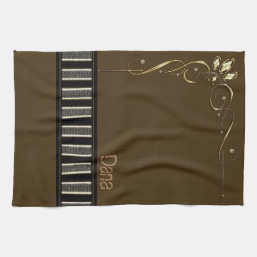 Brown Kitchen Hand Towel Theedoek (Horizontaal)