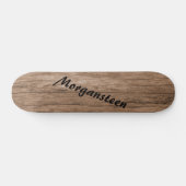 Brown Knotty Barnwood gepersonaliseerd Persoonlijk Skateboard (Horizontaal)