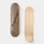 Brown Knotty Barnwood gepersonaliseerd Persoonlijk Skateboard (Voorkant)