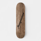 Brown Knotty Barnwood gepersonaliseerd Persoonlijk Skateboard (Voorkant)