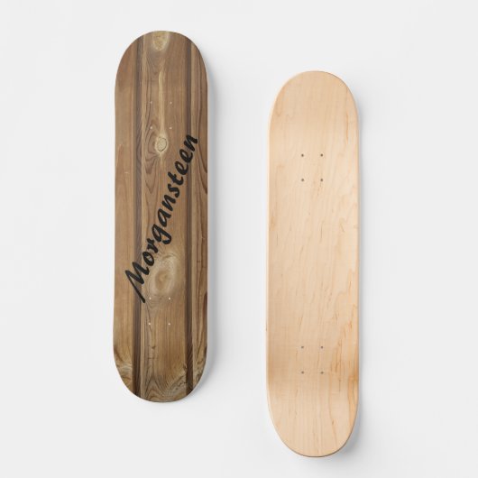 Brown Knotty Paneling - Aangepast Persoonlijk Skateboard (Voorkant)