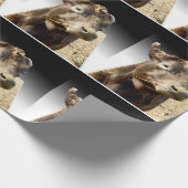 Brown Koe Munching on Hay, Cadeaupapier (Hoek)