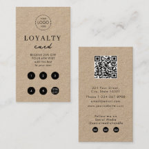 Brown Kraft Business Logo QR Code Loyaliteit