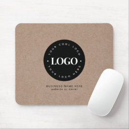 Brown Kraft Custom Logo & Text Business Branded Muismat