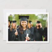 Brown Kraft Minimalist Afstuderen Foto Afstuderen Aankondiging (Achterkant)