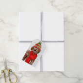 Brown Labradole Holiday Dog Kerstmis Cadeaulabel (Met Touw)